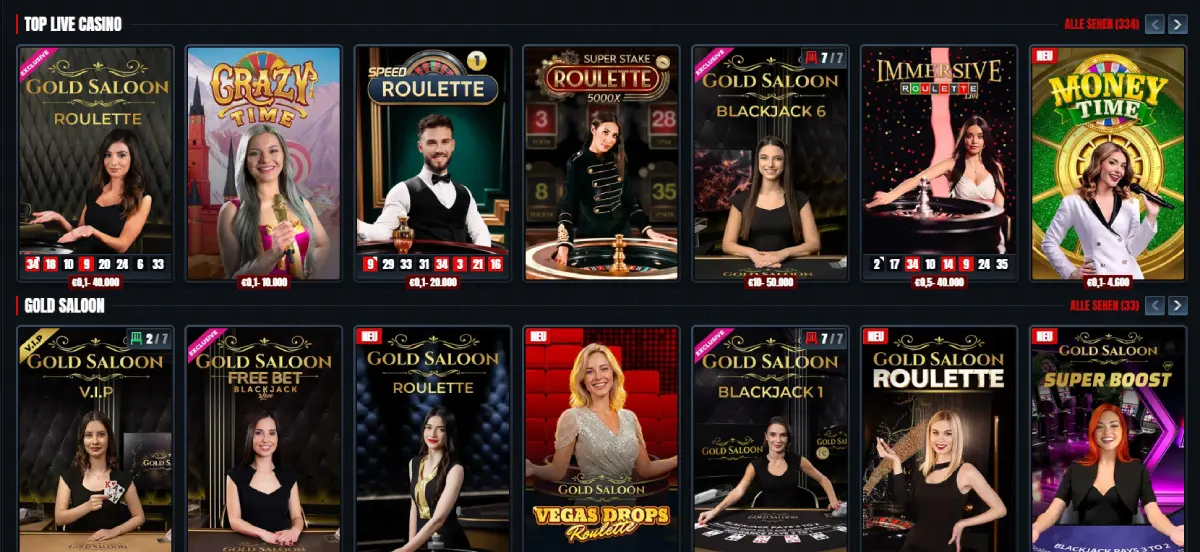 glorion casino live